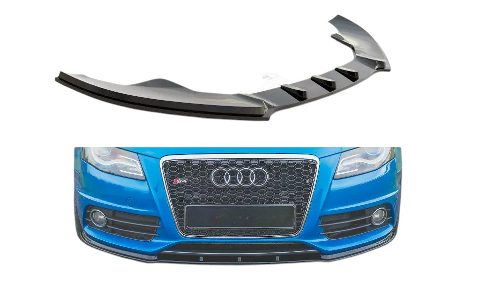 ✨Splitter anteriore design nero lucido ABS Per Audi S4 A4 S-Line B8✨