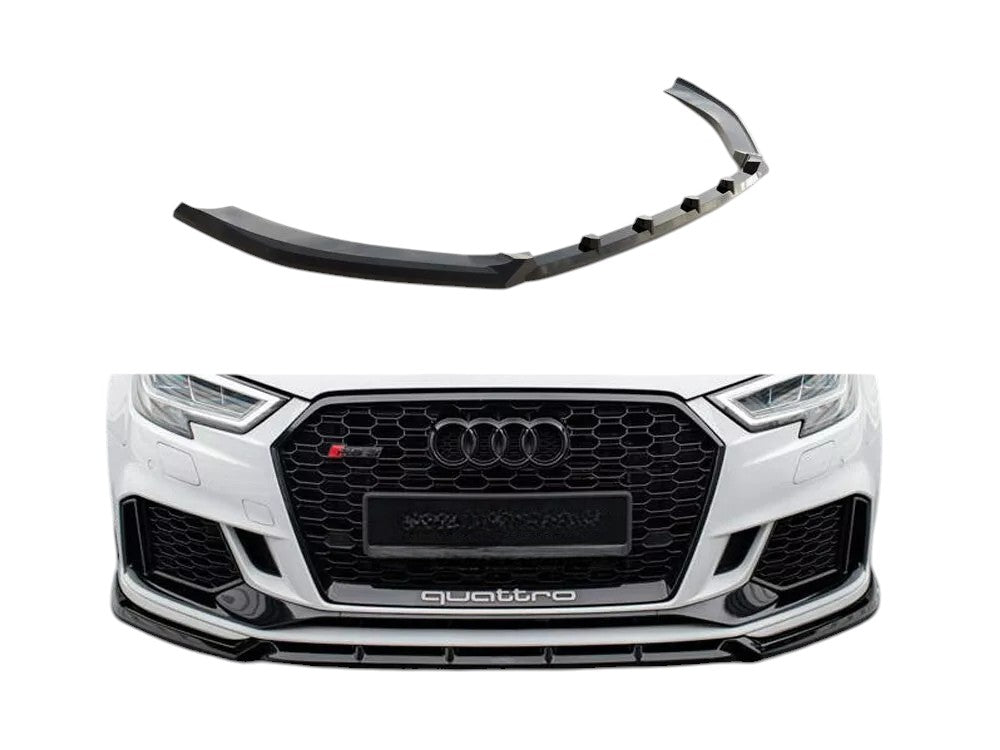 ✨SPLITTER V3 for Audi RS3 Sedan 8V Facelift Gloss Black ABS 2016-2020✨
