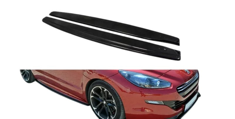 ✨MINIGONNE laterali design nero lucido ABS per Peugeot RCZ lifting 2012-2015✨