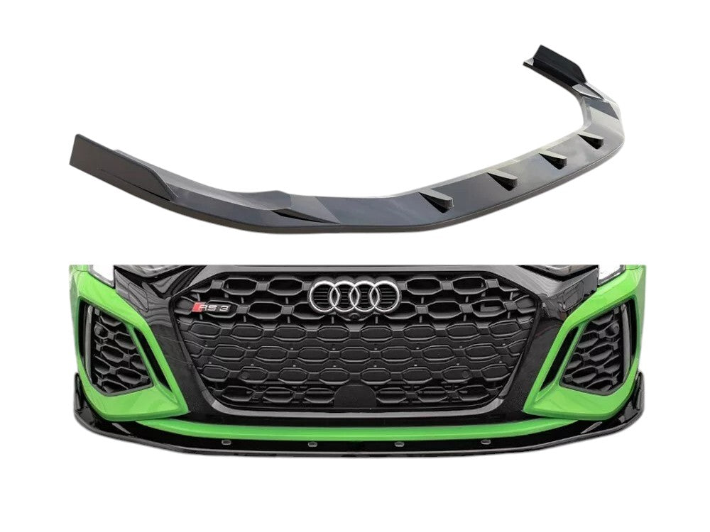✨SPLITTER Anteriore V2 design lucido ABS per AUDI RS3 8Y 2020+✨