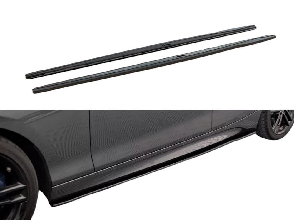 ✨Minigonne Laterali V2 Design Nero Lucido per Bmw 1 F20 /F21 M-Power FL✨