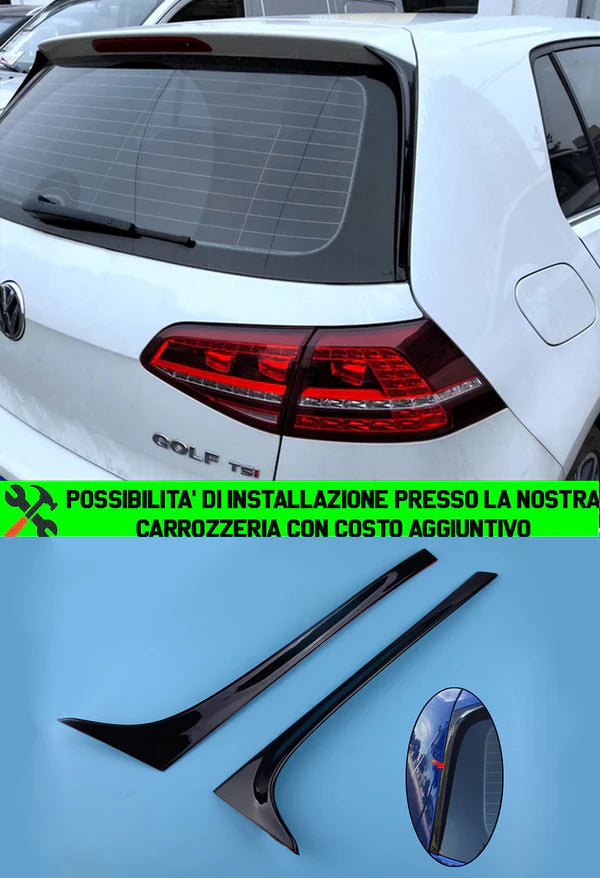 VW GOLF 7 VII 2012-2019 SPOILER DEFLETTORI POSTERIORI SU LUNOTTO LATERALE ABS