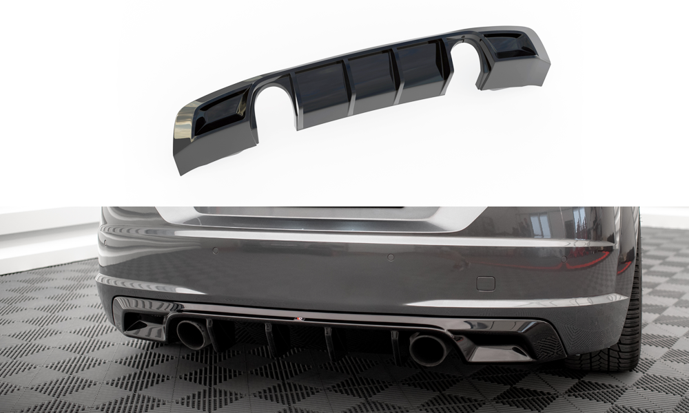 💫Diffusore Posteriore Street+ adatto per Audi TT S-Line 8S nero lucido💫