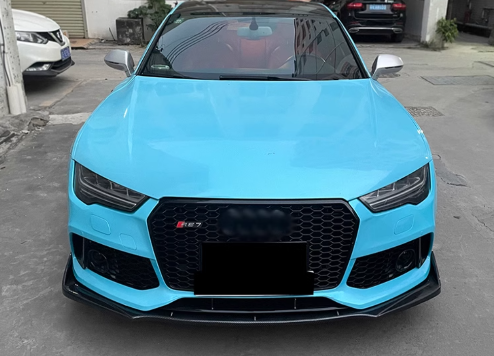✨ SPLITTER ANTERIORE ADATTO PER ✔️AUDI A7 RS7 13-17✔️CARBON NERO✨
