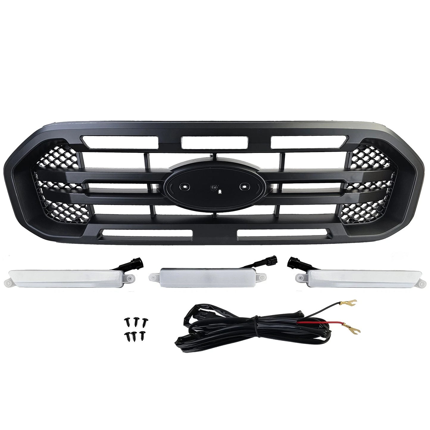💫 Griglia Doppia Barra Nera con LED per Ford Ranger T8 (2019–2023) – 2.0 TDCi💫