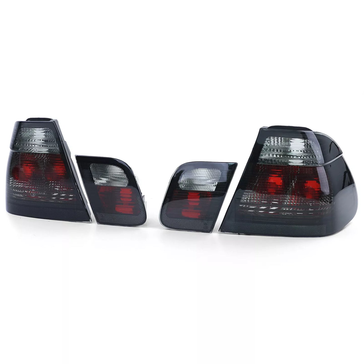💎Crystal Black Smoke Glass Rear Lights Fit For BMW E46 Sedan 98-01💎
