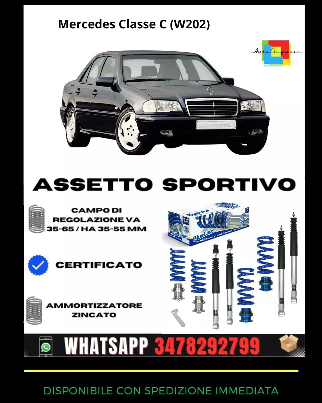 🔥Assetto sportivo ADATTO PER Mercedes Classe C (W202) 🔥