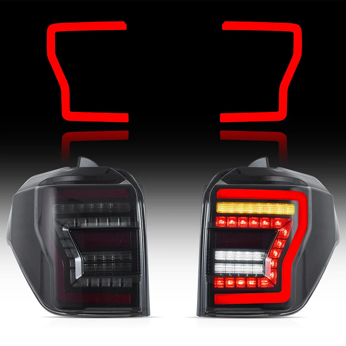 Coppia di luci posteriori a LED per Toyota 4Runner 2010-2023 con indicatore di direzione sequenziale