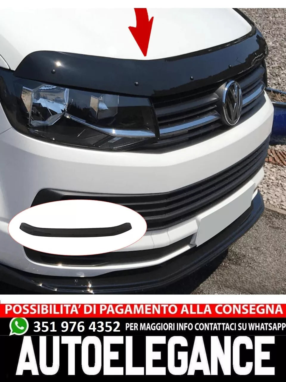 Protezione Cofano adatto per VW VOLKSWAGEN Transporter T6-T6.1 2015-2021