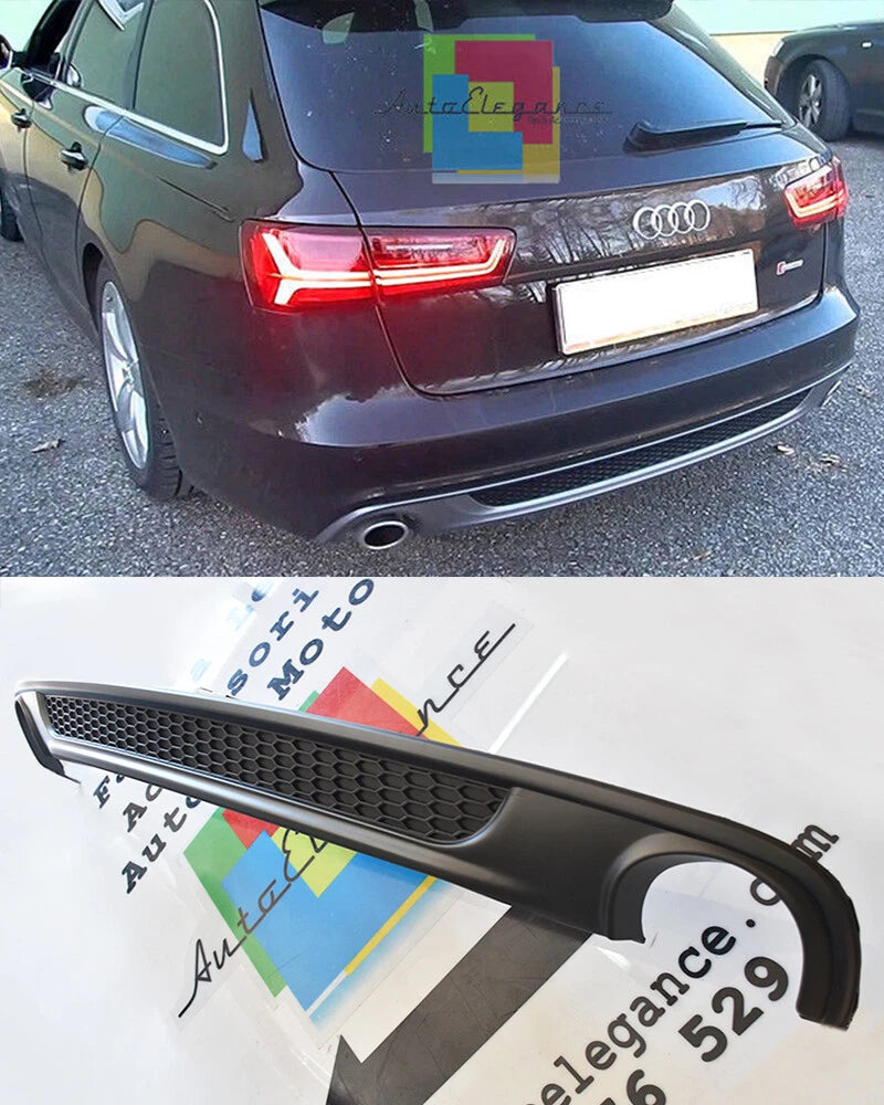 Audi A6 C7 4G 2011-2014 Diffusor Hinten Unten Stoßstange Sline Aus ABS