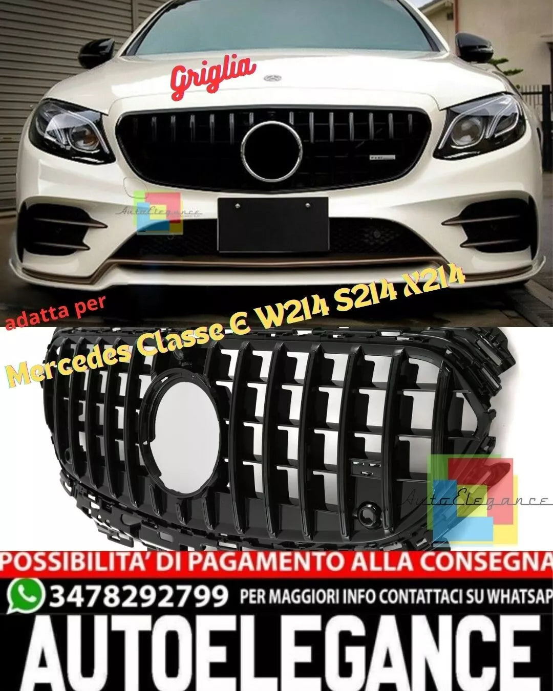 💎GRIGLIA Sport Panamericana GT adatta per Mercedes Classe E W214 S214 X214💎