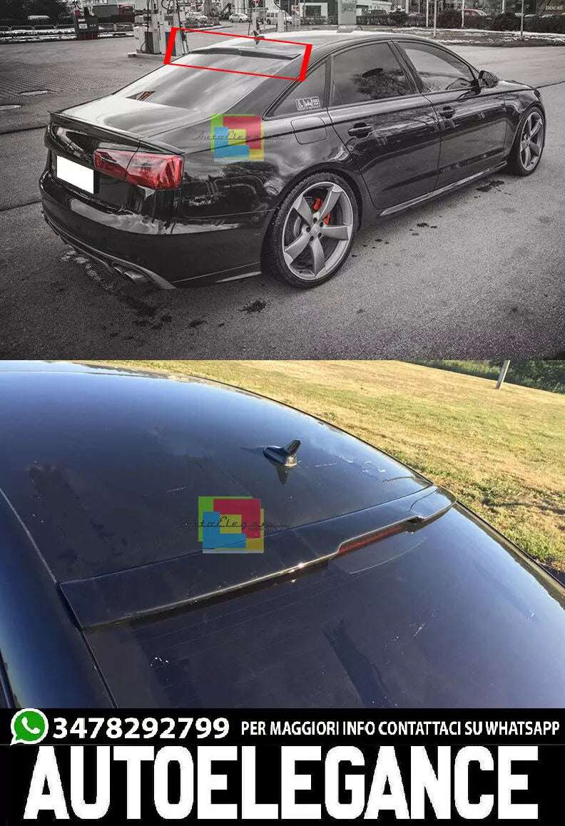 AUDI A6 C7 4G BERLINA 2011-2018 SPOILER LUNOTTO POSTERIORE TETTO LOOK S6