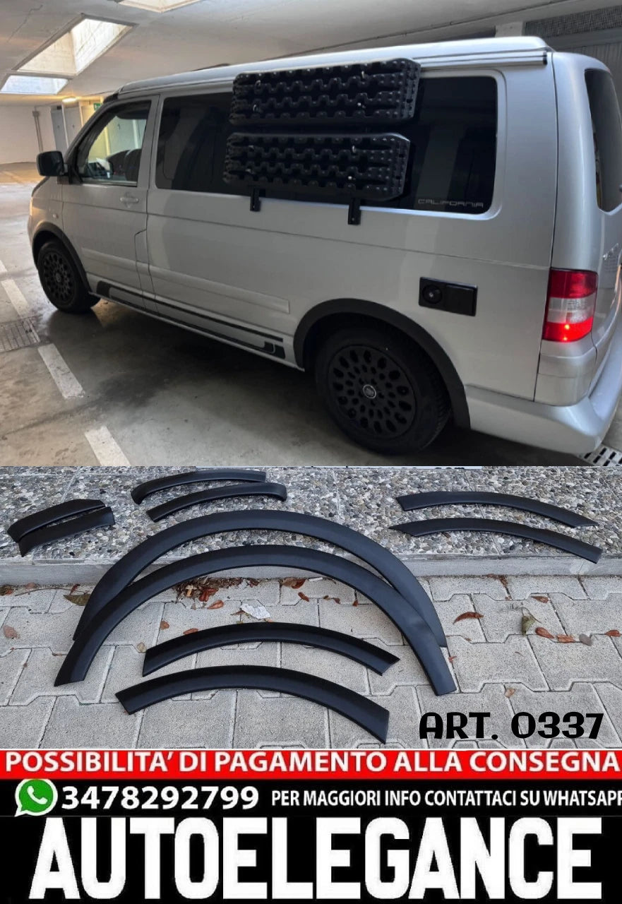 VW T5 V TRANSPORTER CARAVELLE PARAFANGHI ALLARGATI PASSARUOTA ABS / PLASTIC