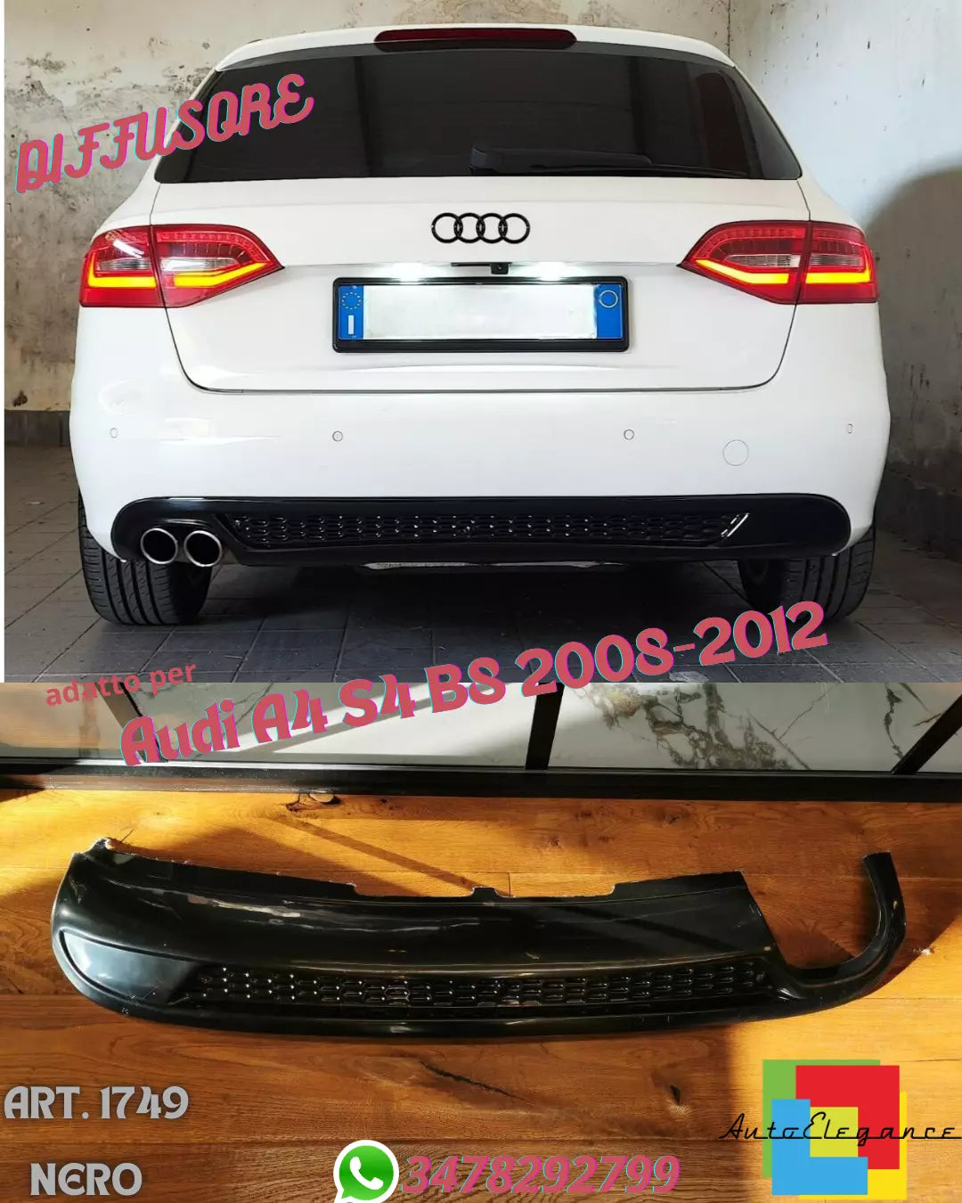 1749 💎Diffusore adatto per Audi A4 B8 2008-2012 standard💎