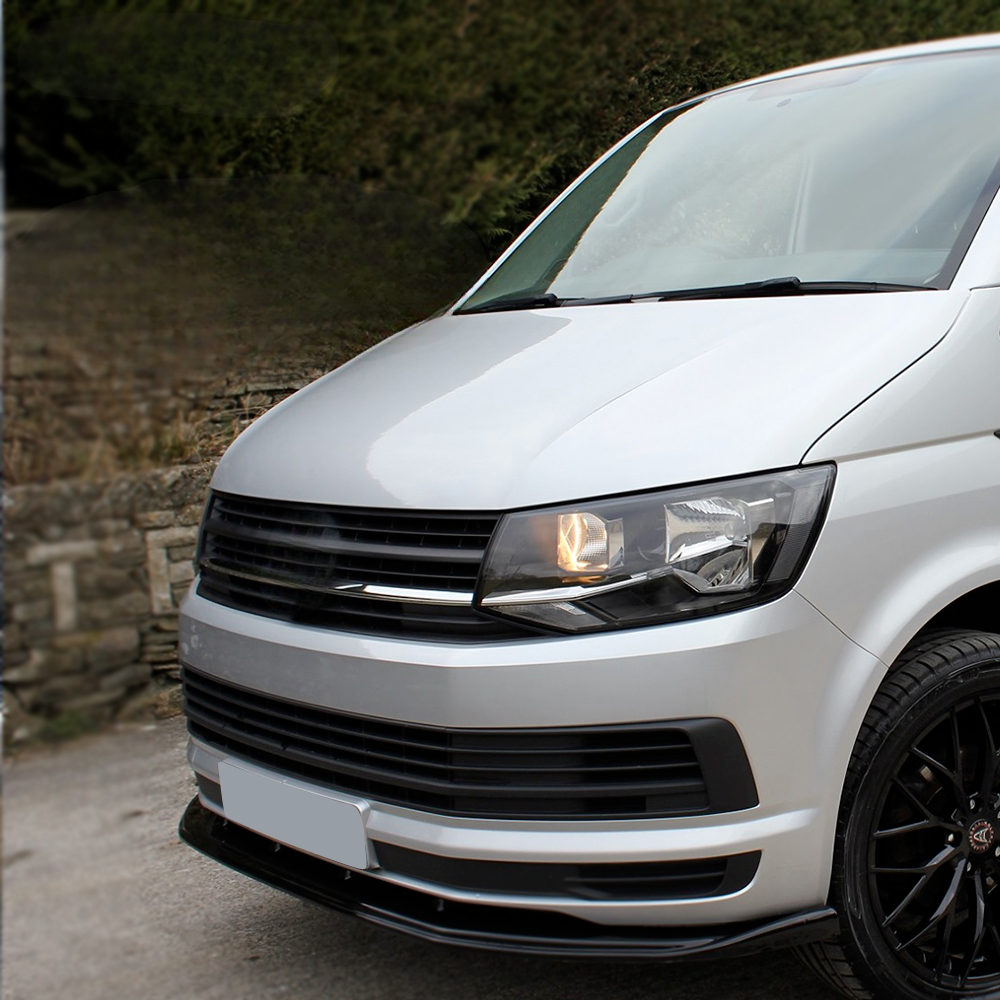 Labbro anteriore spoiler anteriore per VW Transporter T6 2015-2019 nero lucido