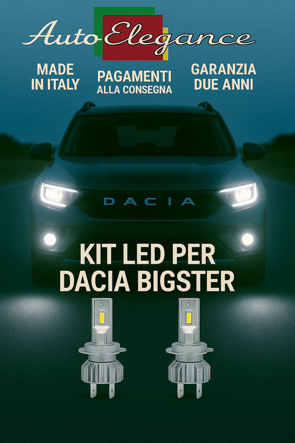 💫 KIT LED H7 Abbaglianti 6000K per Dacia Bigster | Bianco CANBUS💫