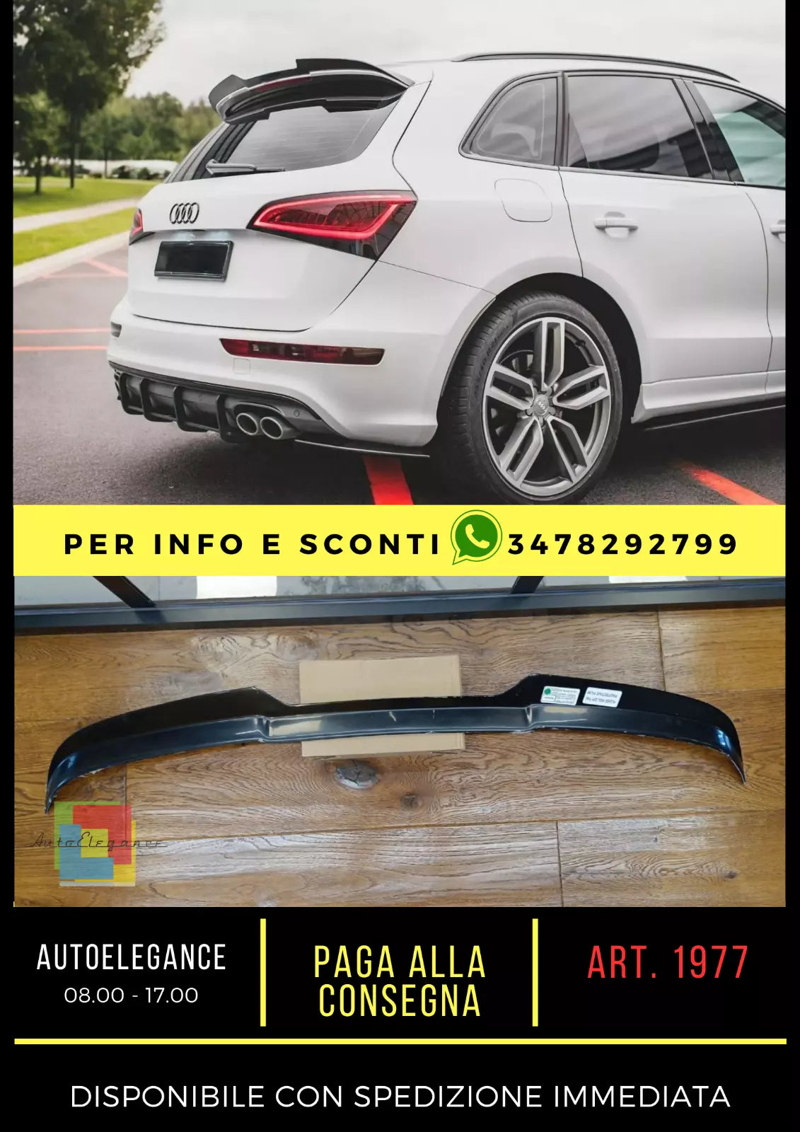 1977✨ Spoiler Adapté Pour Audi SQ5 Mk1 (8R) 2012-2017 ✨