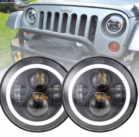 0030 FARI ANTERIORI LED PER MERCEDES CLASSE G W463 BIANCO 6000K DIURNE V