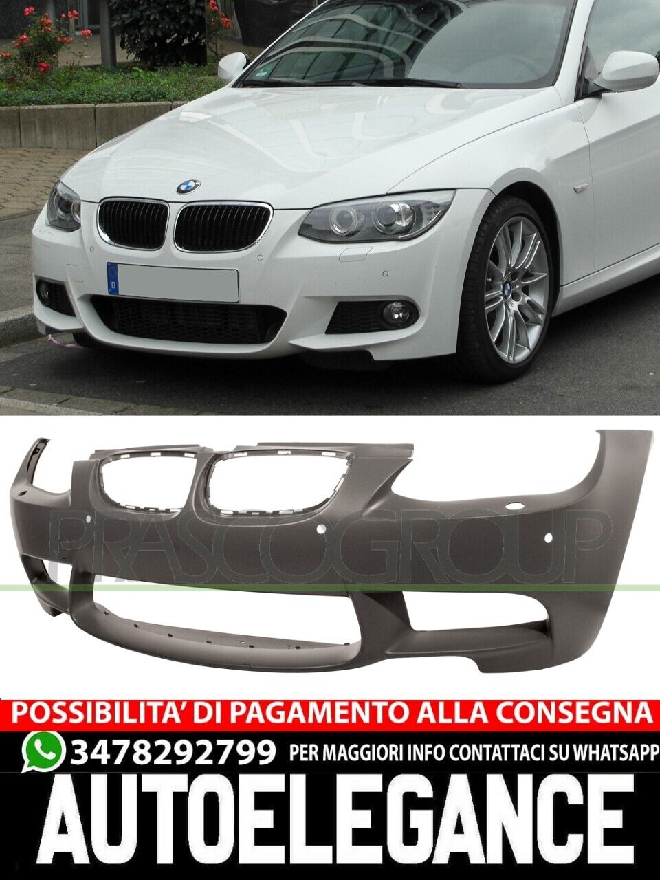 Paraurti Prasco Anteriore Per Bmw 3 E93 335 330 325 320 318 E92 316 51118043959