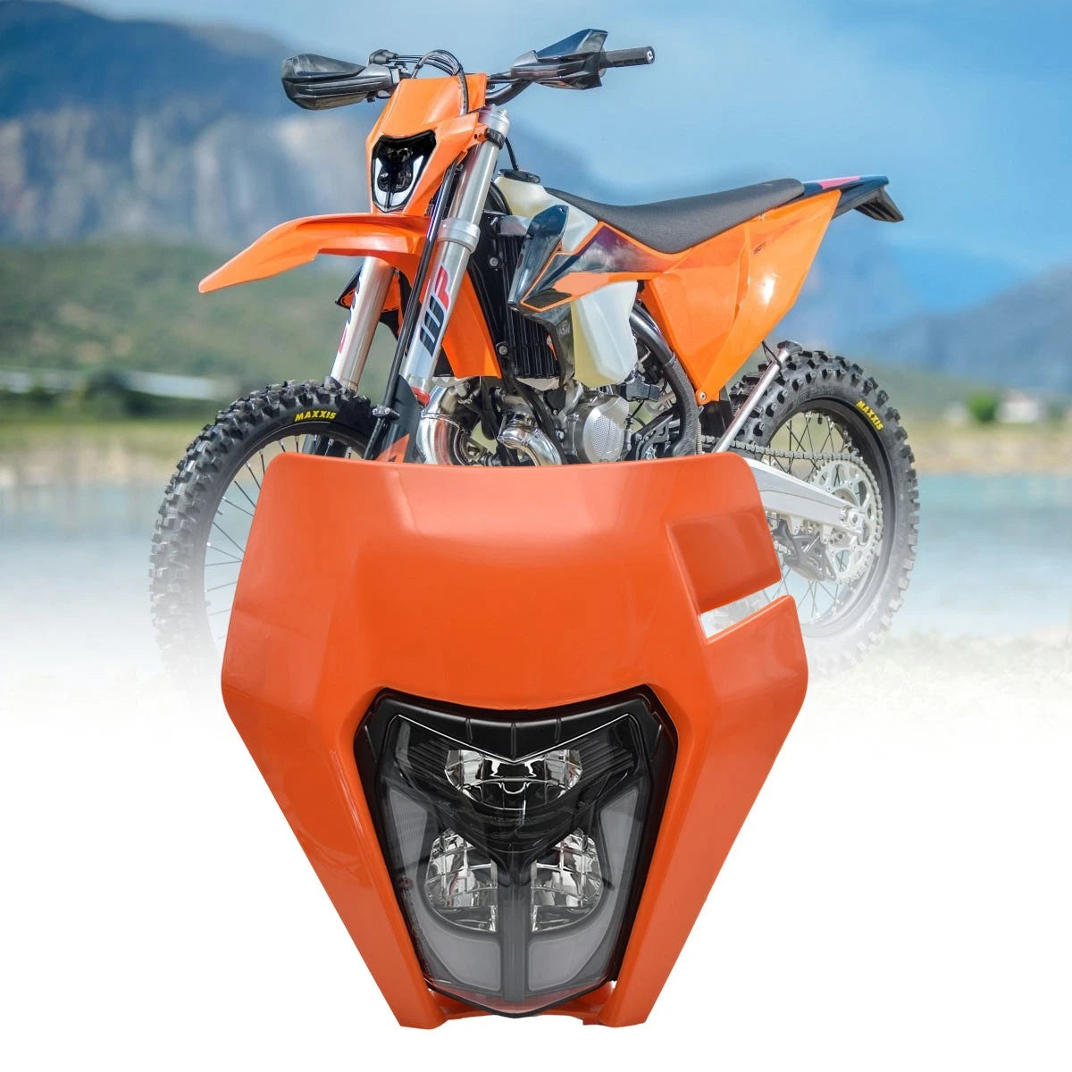 🔥Portafaro LED con Mascherina – KTM EXC 250 / 300 (2017–2019)🔥