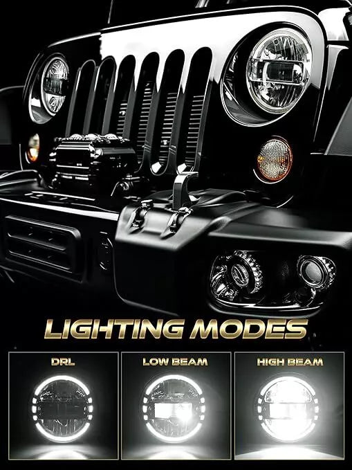 🔥Coppia Fari LED – Jeep Wrangler JK / TJ / CJ🔥