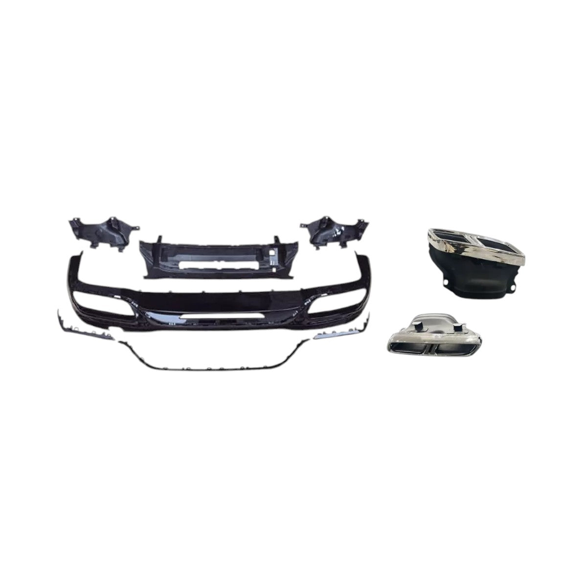✨Diffusore+ Terminali Di Scarico(CROMO)Adatto Per Mercedes S W222 Restyling✨