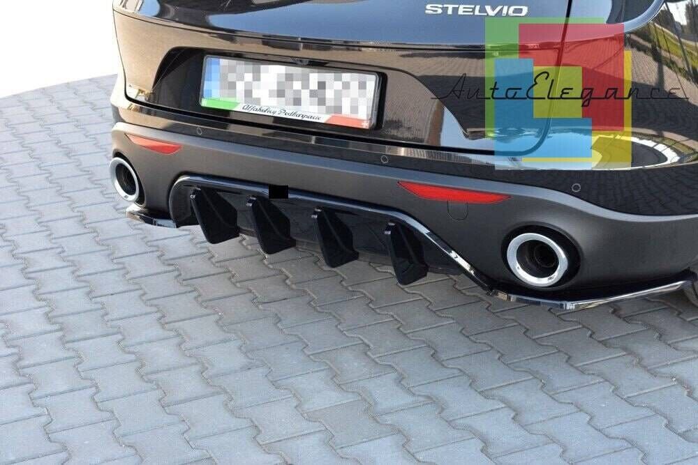 Rear Diffuser Mantovana for Alfa Romeo Stelvio 949 2016-2020 Black