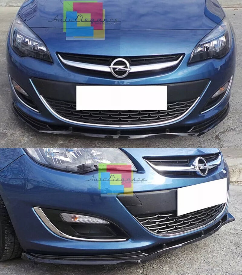 SPOILER INFERIORE PARAURTI ANTERIORE PER OPEL ASTRA J ABS NERO LUCIDO -.-