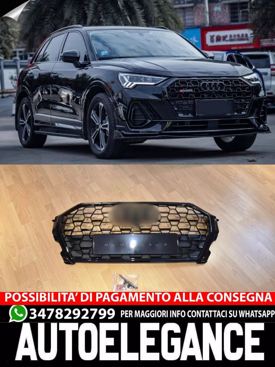 Griglia adatta per Q3 2019 + Look RSQ3 nero lucido