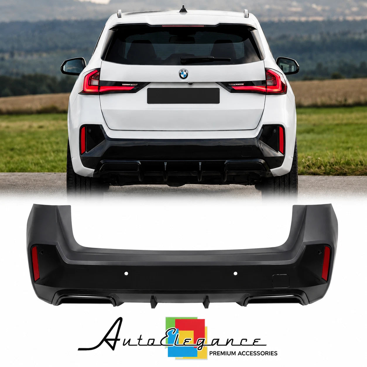 PARAURTI POSTERIORE BMW X1 U11 23- LOOK M PDC