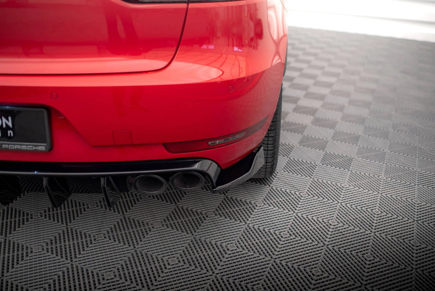 💫Diffusore Posteriore Street+ adatto per Porsche Macan Mk1 nero lucido💫