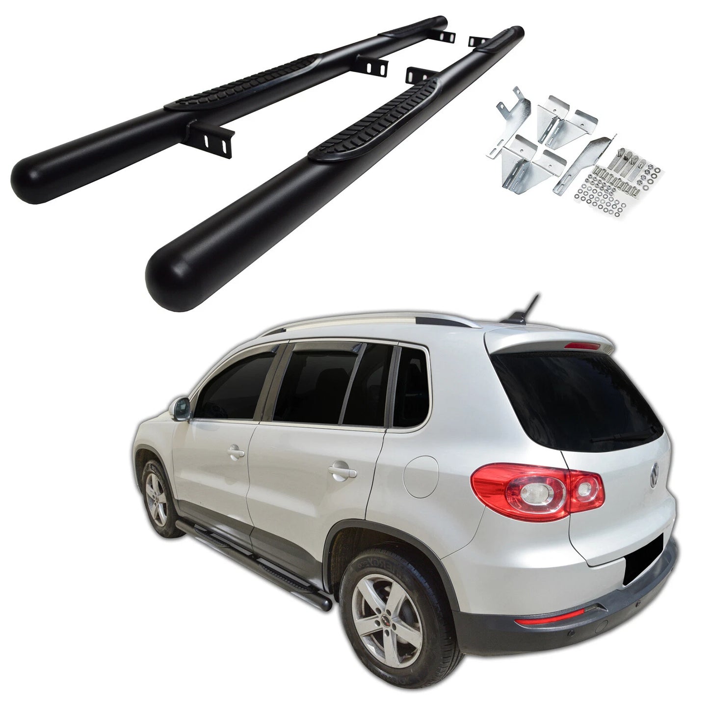 🔥ART.8585 BARRE LATERALI PEDANE INOX ADATTO PER VW TIGUAN 2007-2015🔥