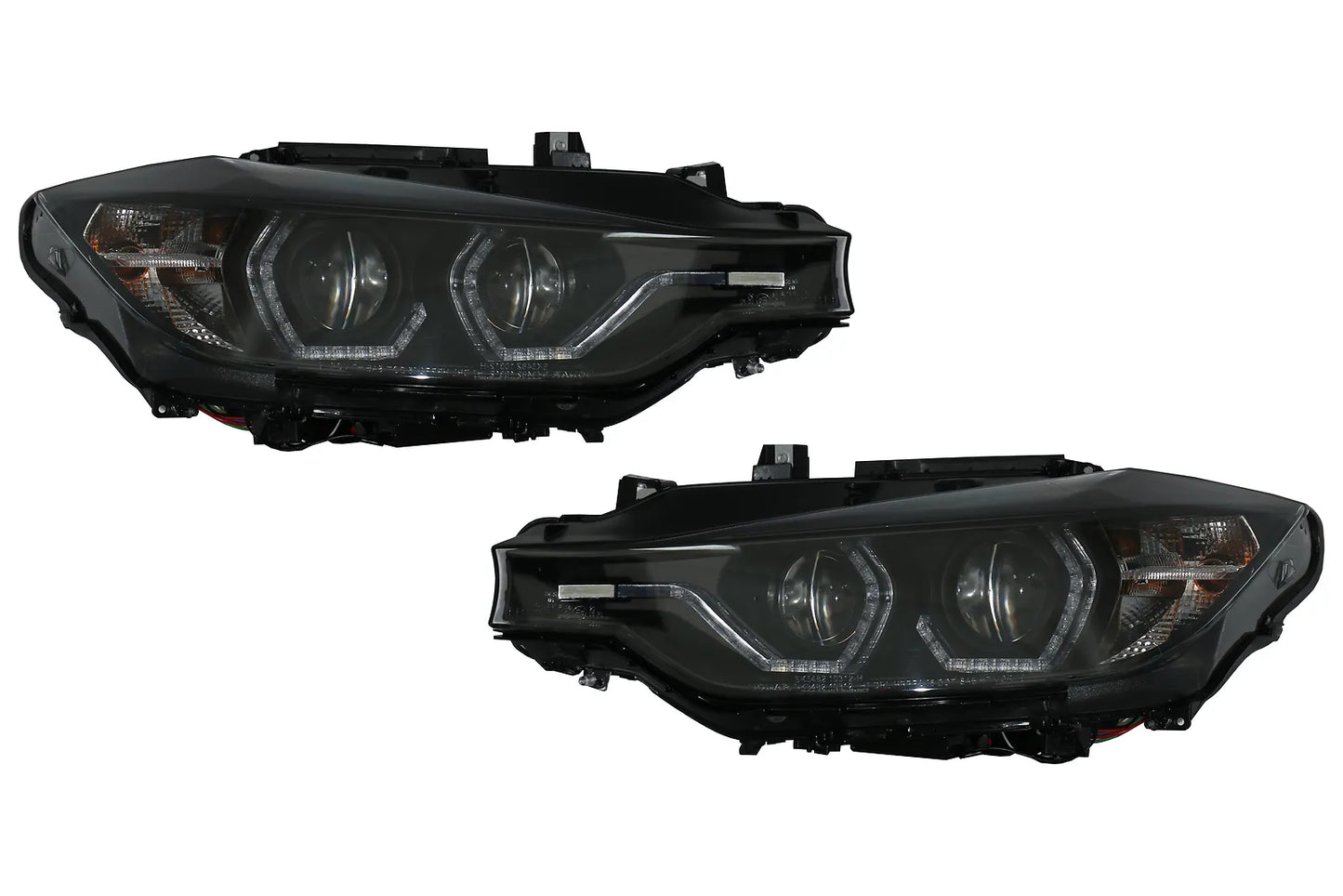 😎Angel Eyes Fari LED DRL per BMW 3 F30 F31 Berlina Touring 10.11-05.15 Nero😎