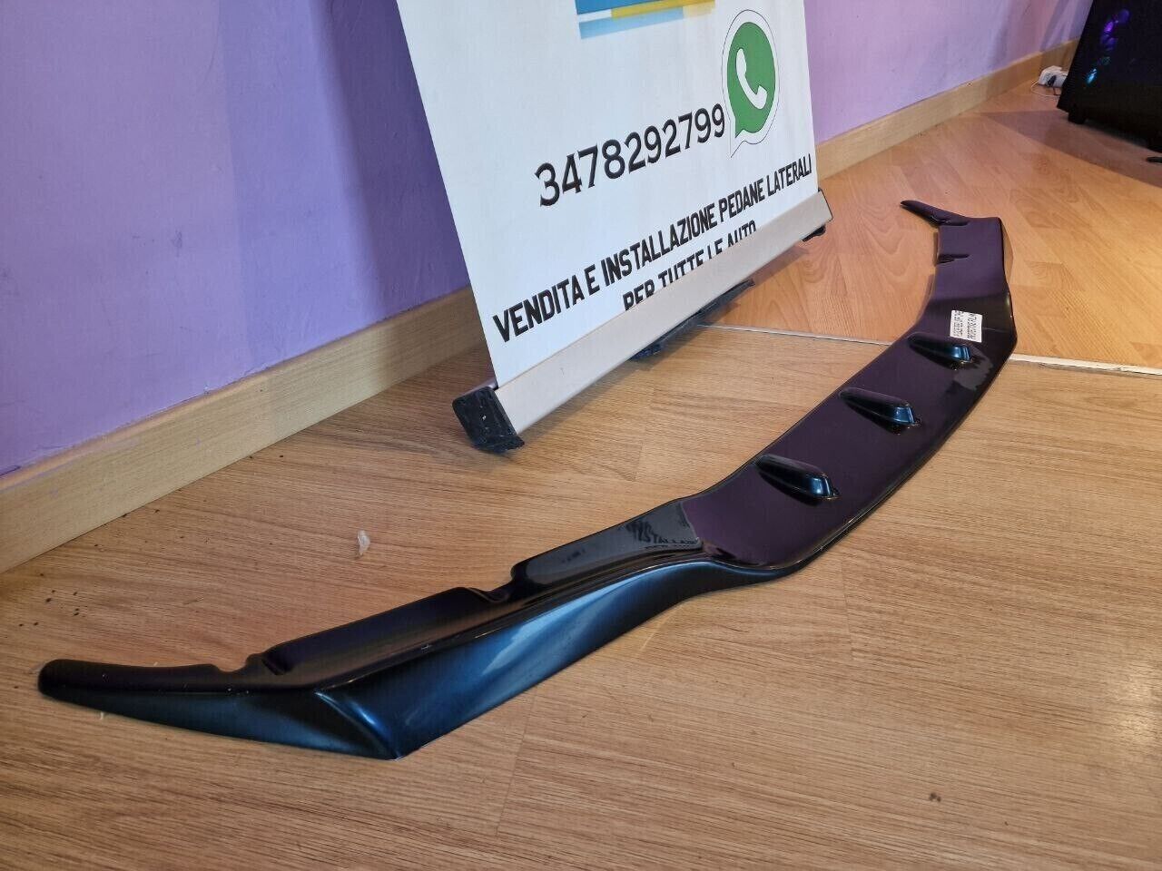 SPLITTER ADATTO PER BMW SERIE 5 F90 M5 (G30 G31) 2017-2020 LOOK NERO LUCIDO