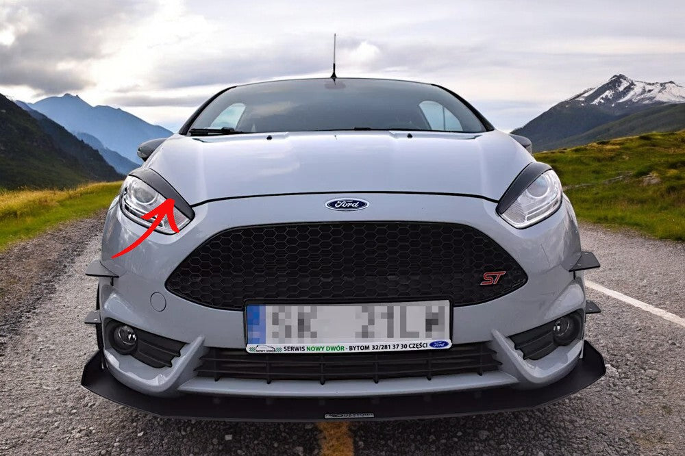 ✨PALPEBRE V1 Design Nero Lucido ABS per Ford Fiesta Mk7 St Facelift 2013-2017✨