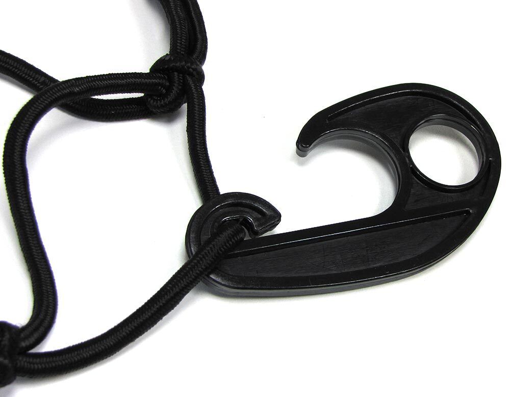 Rete elastica divisoria per bagagliaio con 10 ganci nera 120x150cm universale