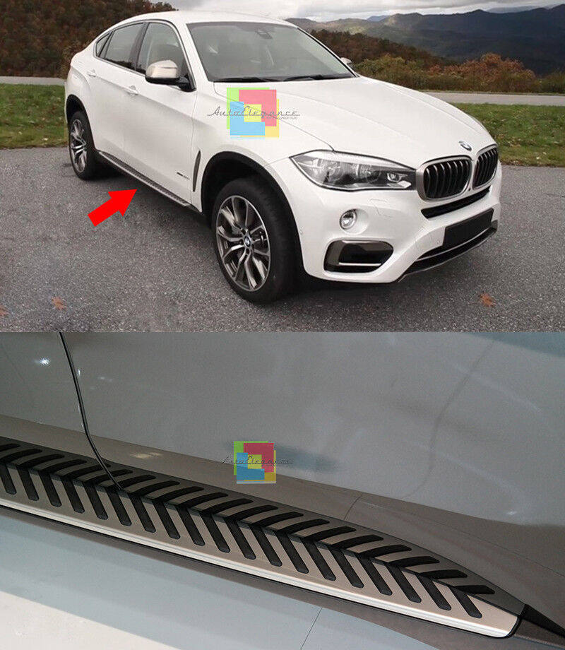 BMW X6 F16 DAL 2014 AD OGGI PEDANE LATERALI SOTTOPORTA IN ALLUMINIO