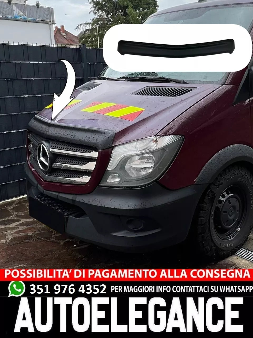Protezione del cofano adatta per MERCEDES Sprinter W906 Facelift 2014-2018