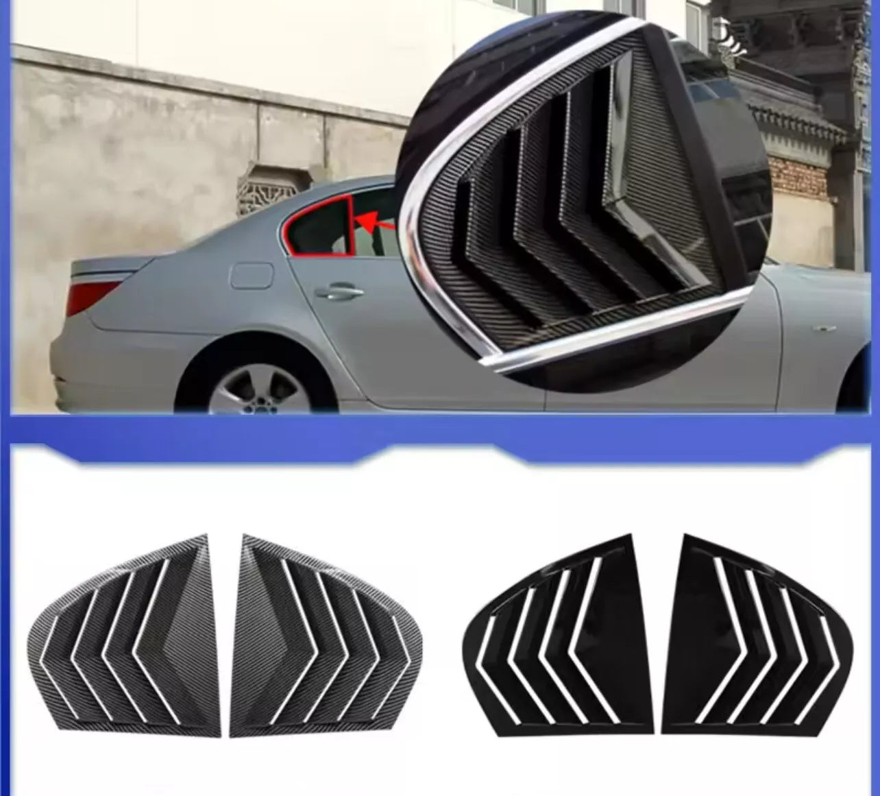 BMW E60 Serie 5 2004-2010 Spoiler Ferritoie Finestrino Posteriore
