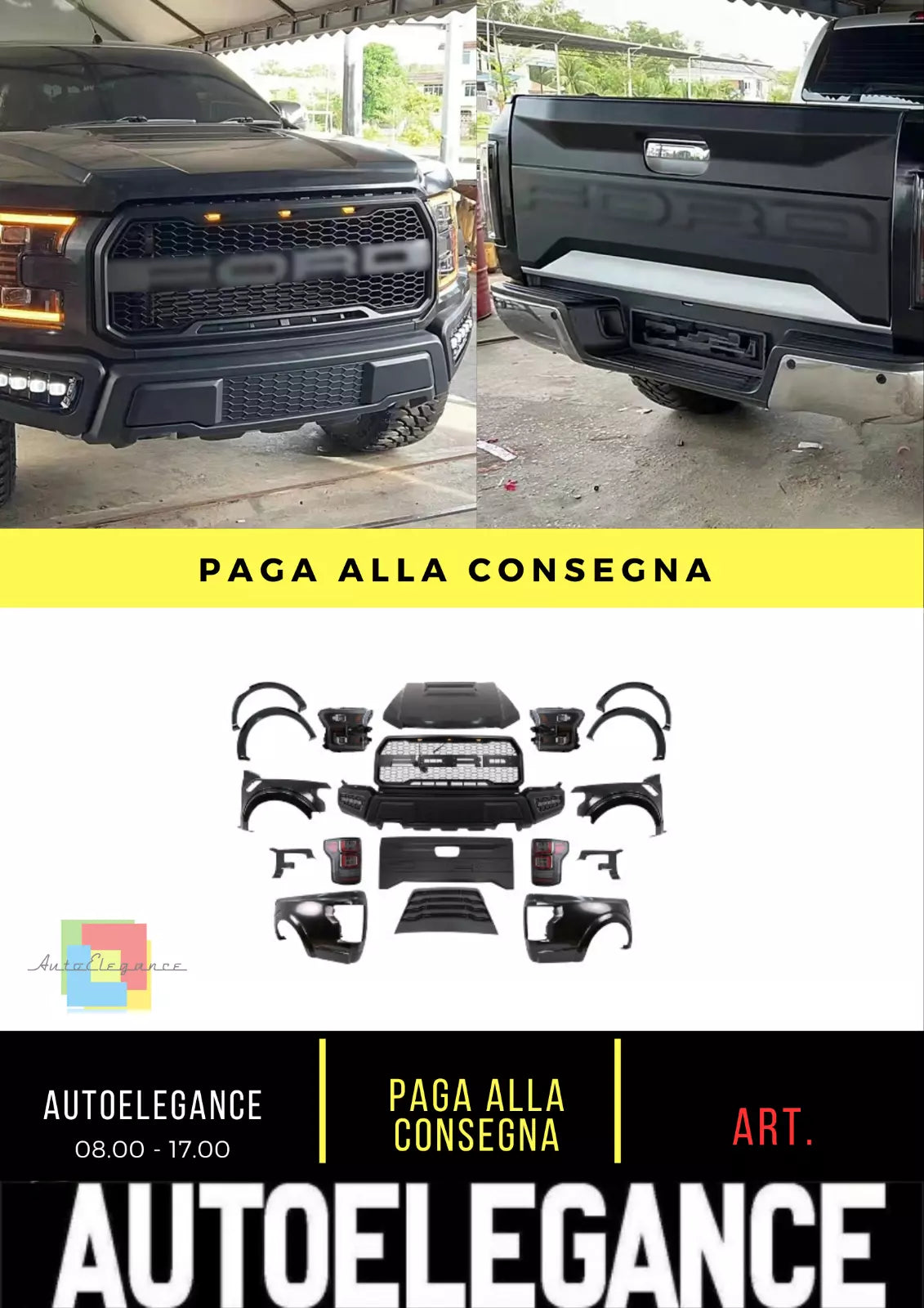️ Kit carrozzeria adatto per Ford Ranger (2015-2021) A F150 Raptor 2017 ️