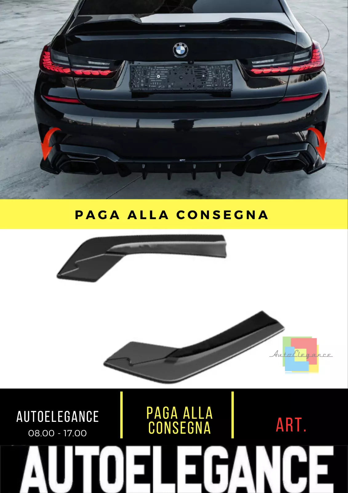 🔥Diffusore posteriore adatto per BMW Serie 3 M-Pack G20/G21 2018-2022🔥