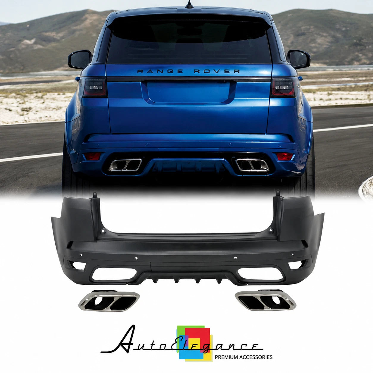 PARAURTI POSTERIORE RANGE ROVER SPORT L494 13-17 LOOK SVR 2019