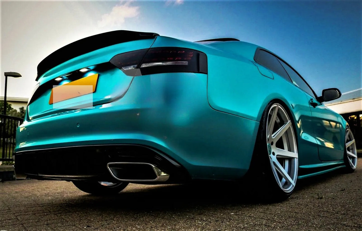 😎KIT Spoiler Nero Lucido Adatto Per Audi A5 B8 8T Coupe😎