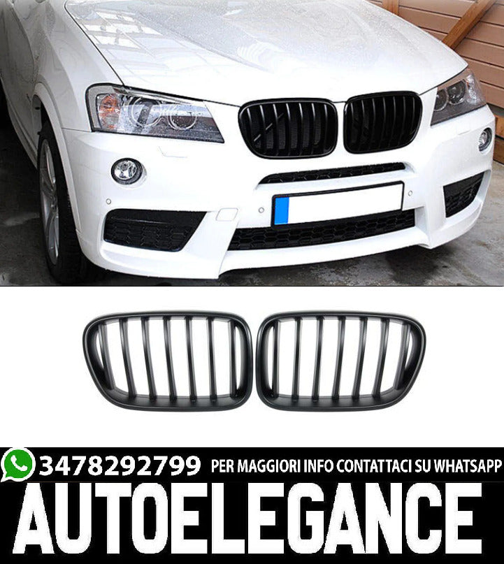 Griglia rene ponte singolo adatto per BMW X3 F25 fino al 2014 nero opaco