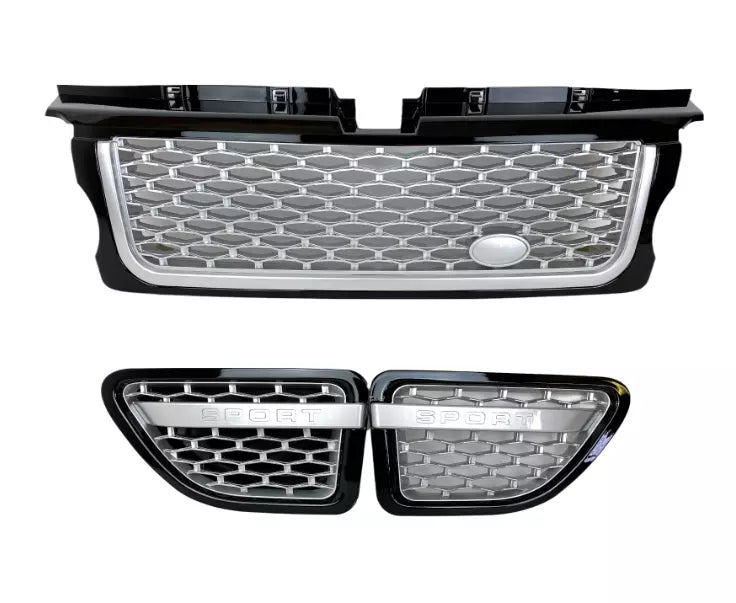 Front Grille for Range Rover Sport L320 (05-09) Autobiography Look Silver Black