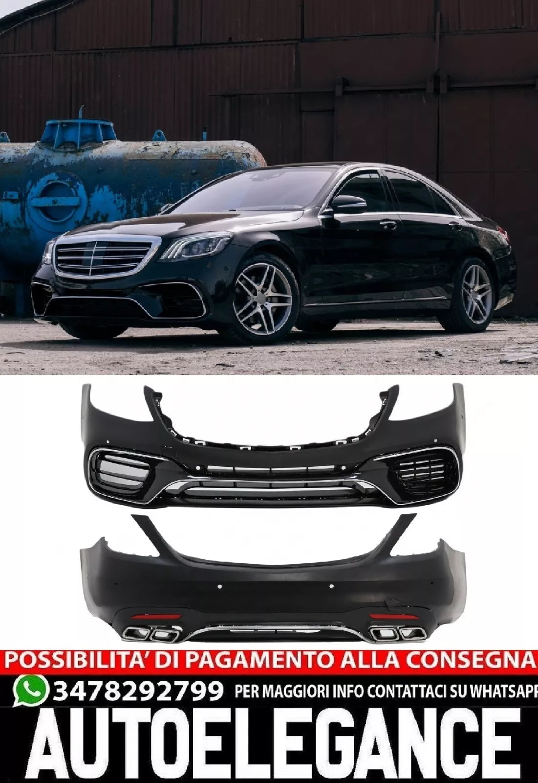 Kit estetico adatto per Mercedes Classe S W222 Facelift (2013-06.2017) Design S63