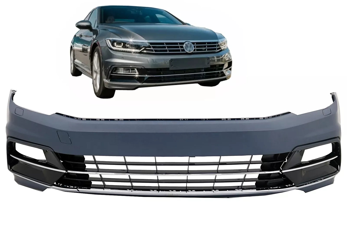 😍Bumper for VW Passat B8 3G 2015-2018 R-Line Look SRA Lower grille bumper😍