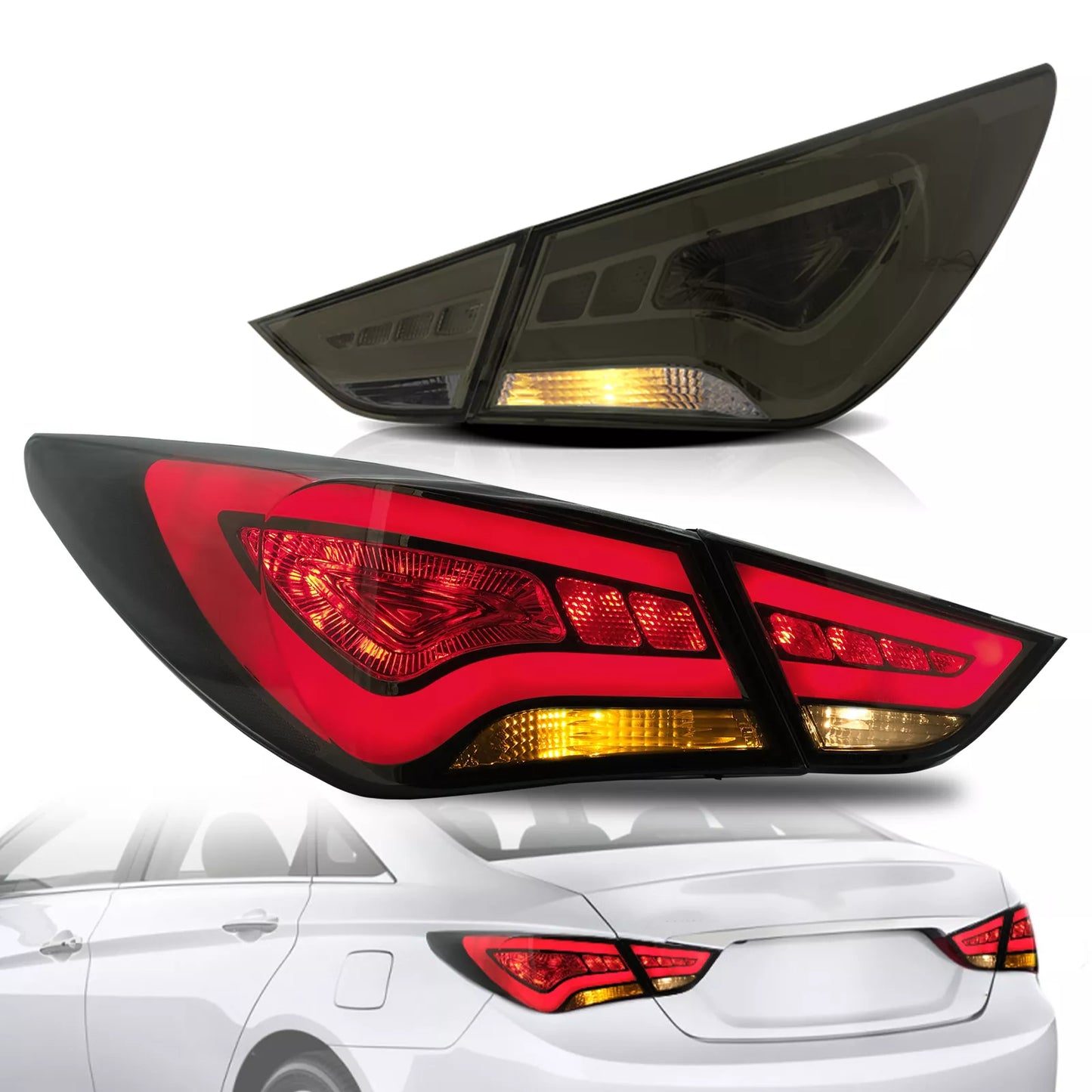🔥ART.2866 Fanali Posteriori a LED Fumé – Hyundai Sonata (2011–2014) 🔥