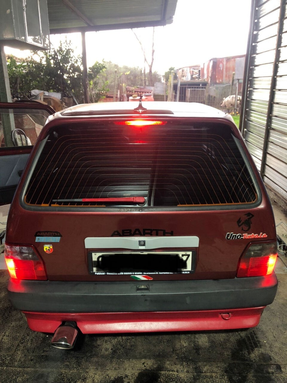 💕ART. 0805 SPOILER FIAT UNO 1995-2000 GREZZO💕