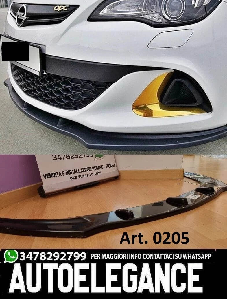 SPLITTER PER OPEL ASTRA J GTC OPC SOTTO PARAURTI ANTERIORE IN ABS